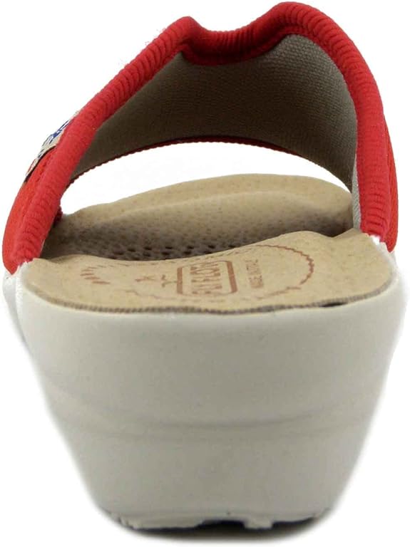 Fly Flot Atella, Ciabatte Aperte da Donna in Rete Elastica, Sottopiede Imbottito in Vera Pelle, Sandali