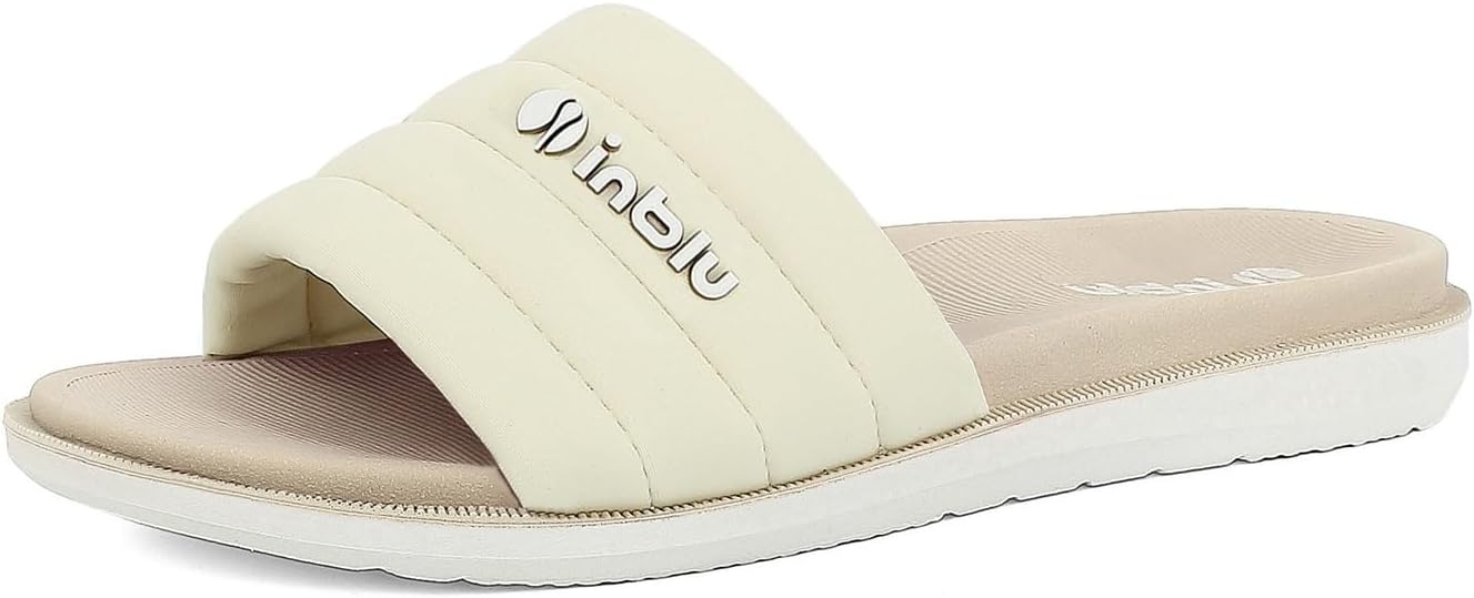 inblu Ciabatte Donna con Fascia Colorata e Scritta, Suola Dual Density