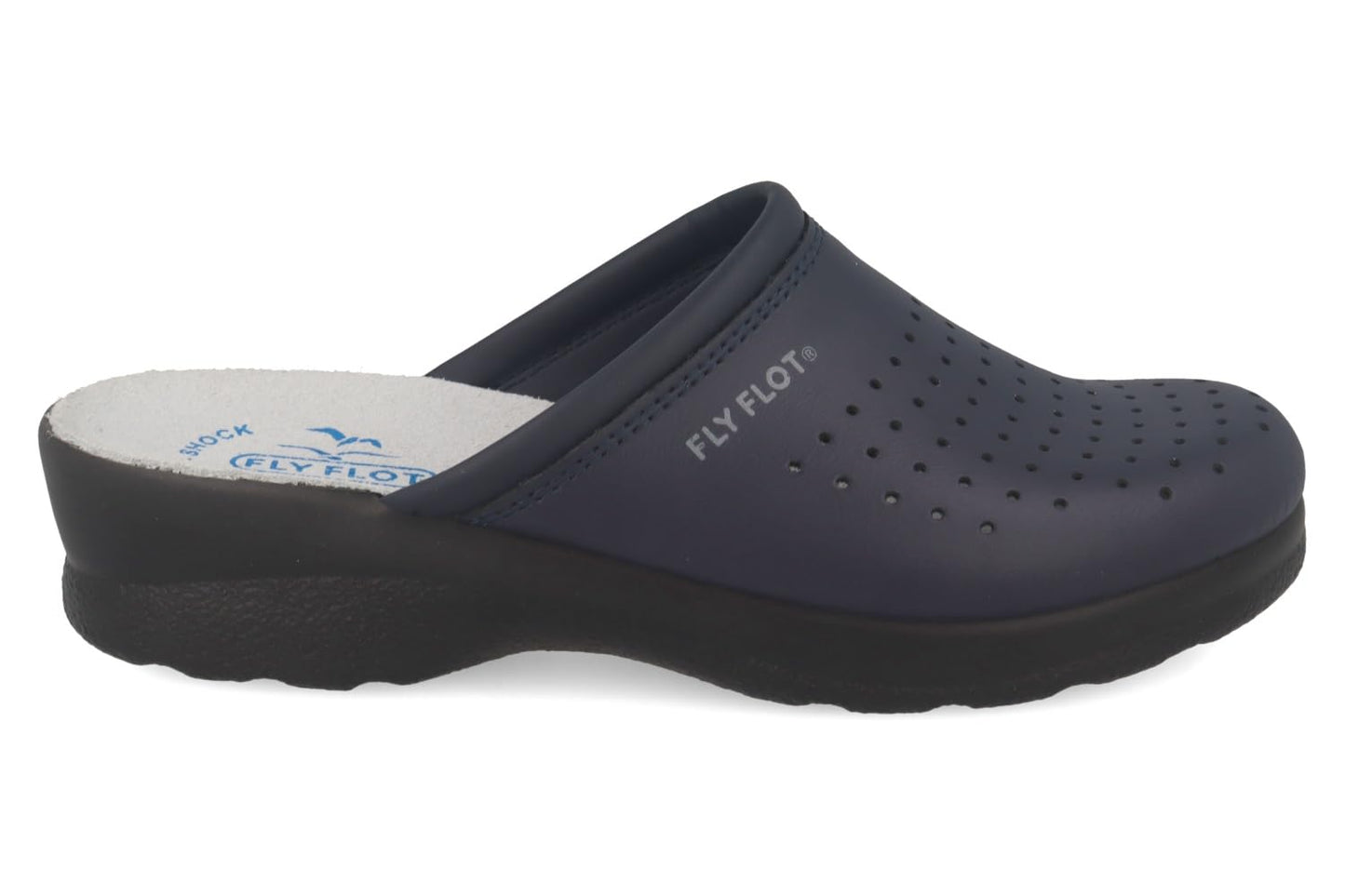 Fly Flot | Woman Professional, Zoccoli Sanitari Donna, Ciabatta con Tomaia in Pelle Forata, Sottopiede in Pelle Scamosciato