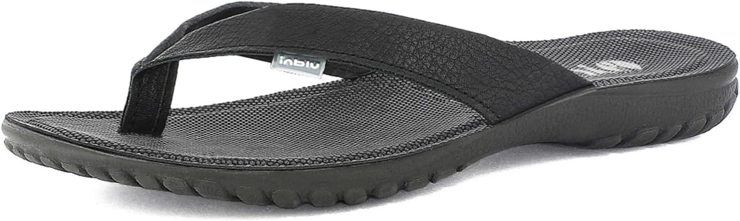 inblu FN112 Ciabatte Uomo Infradito Effetto Pelle, Plantare in Ecopelle Imbottito