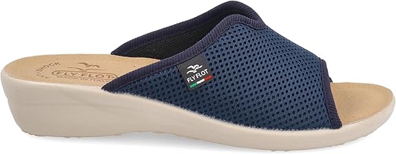 Fly Flot Atella, Ciabatte Aperte da Donna in Rete Elastica, Sottopiede Imbottito in Vera Pelle, Sandali