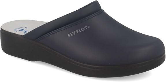 Fly Flot | Man Professional, Zoccoli Sanitari Uomo, Ciabatta con Tomaia in Pelle, Sottopiede in Pelle Scamosciato
