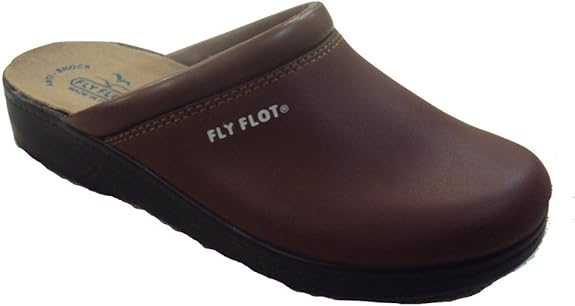 Fly Flot | Man Professional, Zoccoli Sanitari Uomo, Ciabatta con Tomaia in Pelle, Sottopiede in Pelle Scamosciato