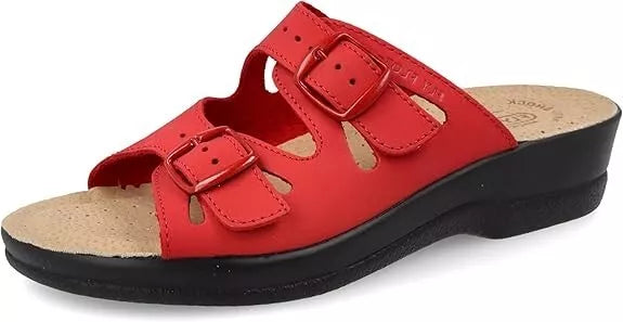 Fly Flot Barbariga, Ciabatte Donna in Microfibra, Traspiranti, con Doppia Fibbia Regolabile, Sottopiede in Pelle, Sandali
