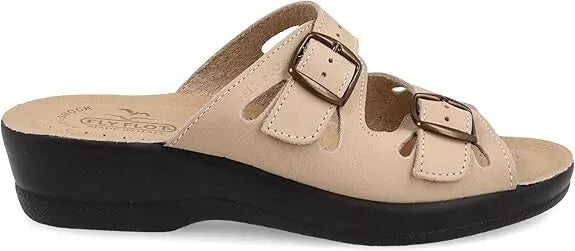 Fly Flot Barbariga, Ciabatte Donna in Microfibra, Traspiranti, con Doppia Fibbia Regolabile, Sottopiede in Pelle, Sandali
