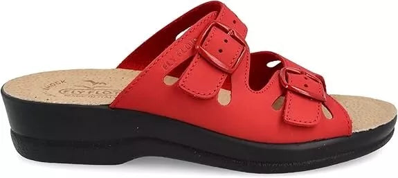 Fly Flot Barbariga, Ciabatte Donna in Microfibra, Traspiranti, con Doppia Fibbia Regolabile, Sottopiede in Pelle, Sandali