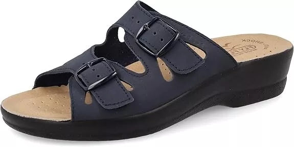Fly Flot Barbariga, Ciabatte Donna in Microfibra, Traspiranti, con Doppia Fibbia Regolabile, Sottopiede in Pelle, Sandali