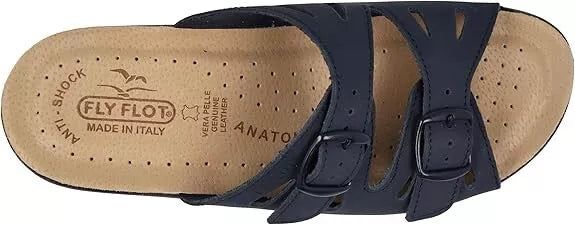 Fly Flot Barbariga, Ciabatte Donna in Microfibra, Traspiranti, con Doppia Fibbia Regolabile, Sottopiede in Pelle, Sandali