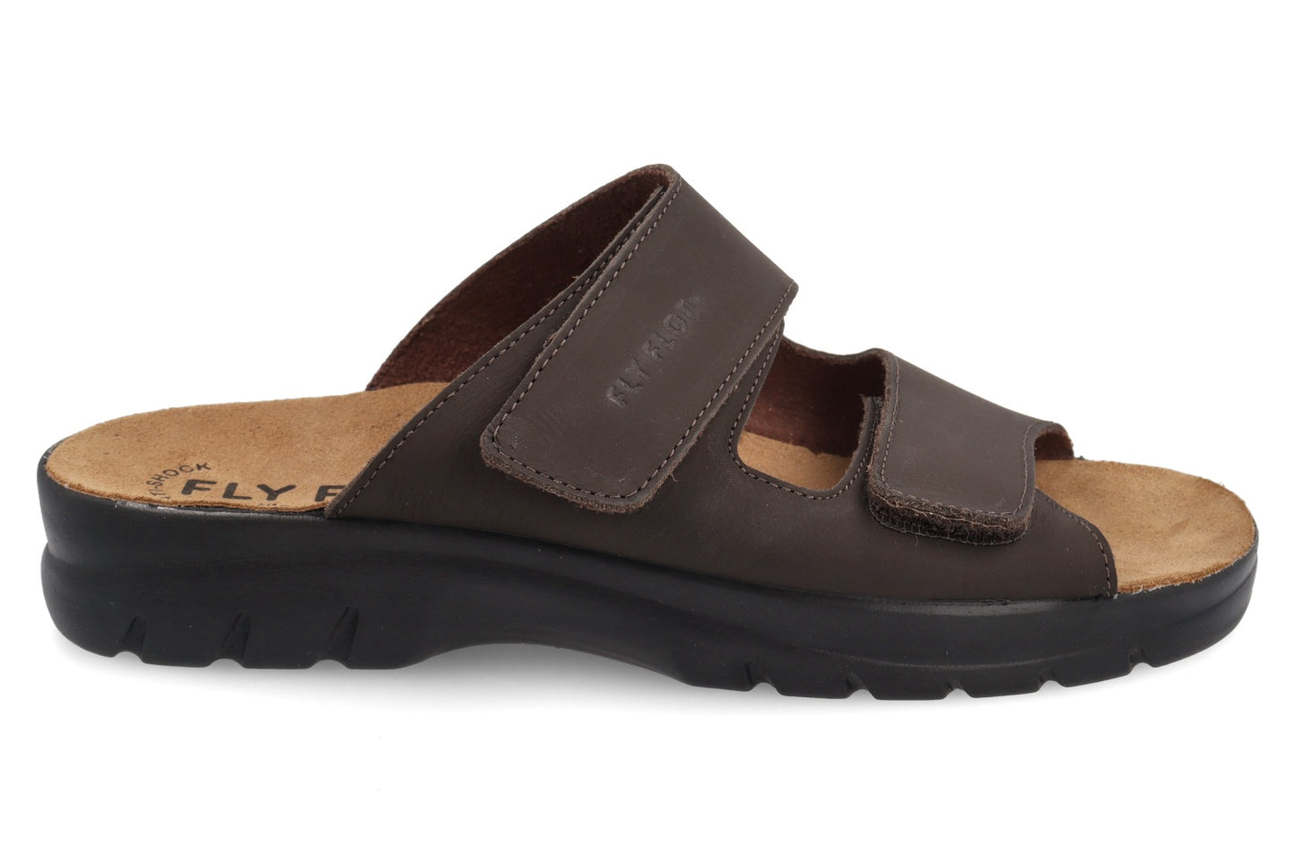 Fly Flot Testa di Moro Ciabatte Uomo Made in Italy Sottopiede Anatomico Anti Shock Vera Pelle Tomaia Doppio Strappo Zeppa