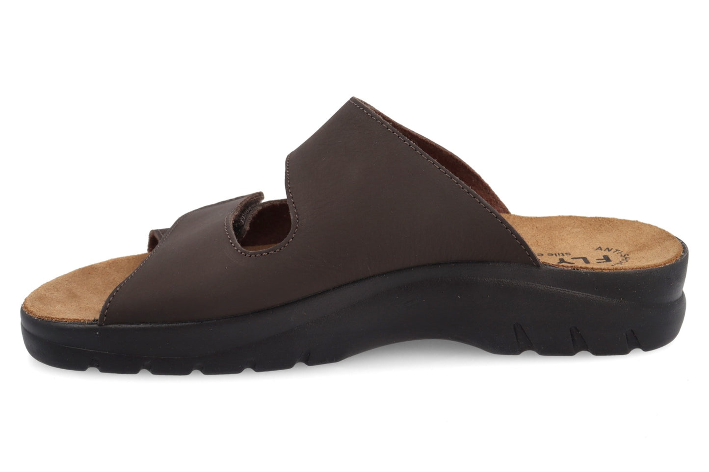Fly Flot Testa di Moro Ciabatte Uomo Made in Italy Sottopiede Anatomico Anti Shock Vera Pelle Tomaia Doppio Strappo Zeppa