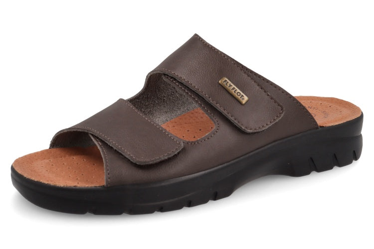 Fly Flot Testa di Moro Ciabatte Uomo Made in Italy Sottopiede Anatomico Anti Shock Vera Pelle Tomaia Doppio Strappo Zeppa