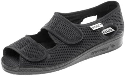 EMANUELA 663 PANTOFOLE SANDALO DONNA CON STRAPPO IN TESSUTO ELASTICIZZATO