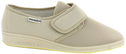 Emanuela 655 Pantofola elasticizzata Comoda con Velcro da Donna