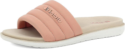 inblu Ciabatte Donna con Fascia Colorata e Scritta, Suola Dual Density