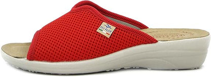 Fly Flot Atella, Ciabatte Aperte da Donna in Rete Elastica, Sottopiede Imbottito in Vera Pelle, Sandali