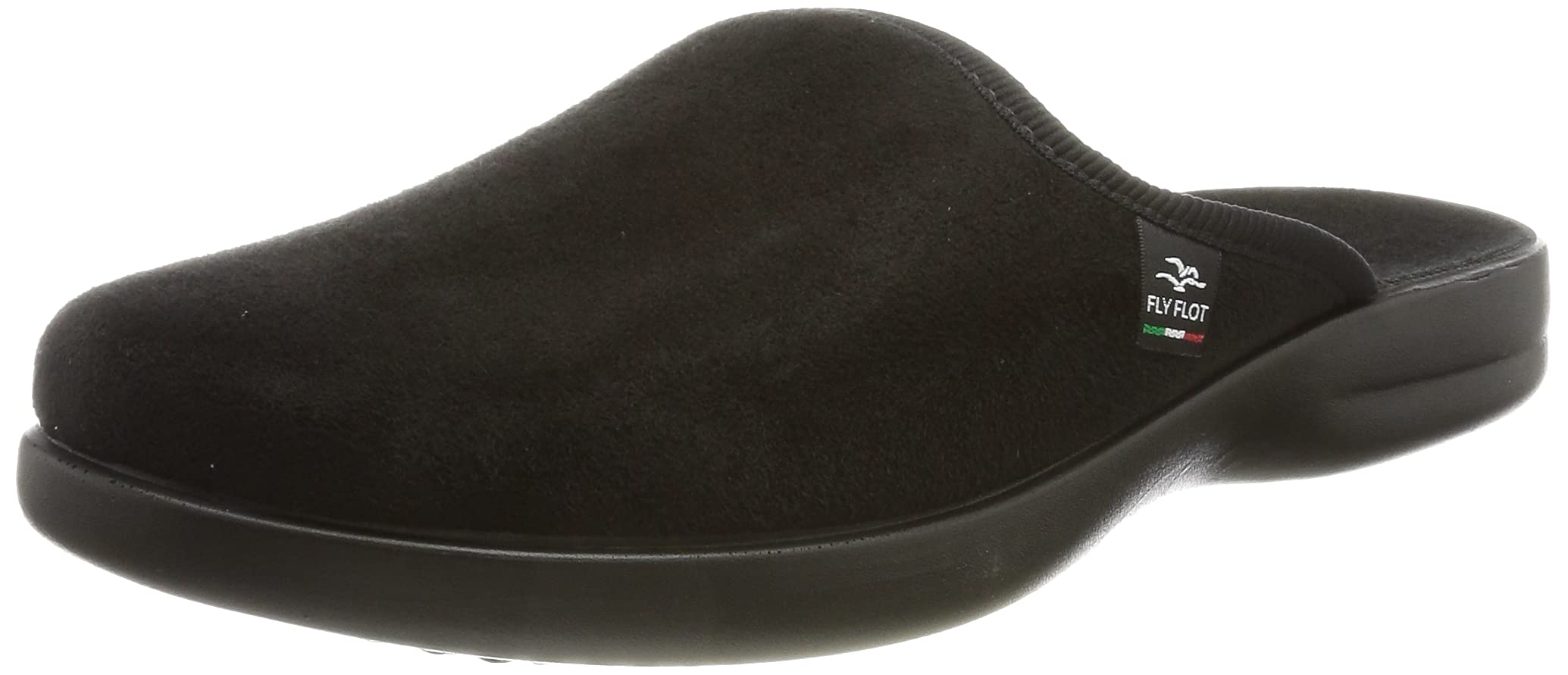 Pantofole Uomo Fly Flot Classic | Ciabatte In Pelle Scamosciata Con Sottopiede Antishock | Antracite, Taglia 44