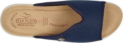Fly Flot Atella, Ciabatte Aperte da Donna in Rete Elastica, Sottopiede Imbottito in Vera Pelle, Sandali