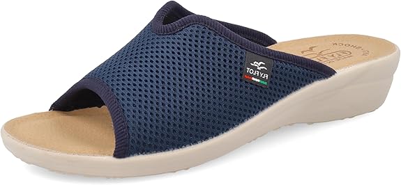Fly Flot Atella, Ciabatte Aperte da Donna in Rete Elastica, Sottopiede Imbottito in Vera Pelle, Sandali