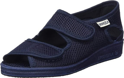 EMANUELA 663 PANTOFOLE SANDALO DONNA CON STRAPPO IN TESSUTO ELASTICIZZATO