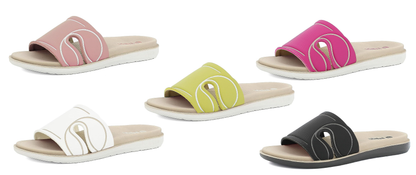 inblu Ciabatte Donna con Fascia Colorata e Disegno Logo, Suola Dual Density
