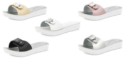 inblu Ciabatte da Mare Donna A Fascia con Fibbia Regolabile, Suola Super Flessibile E Leggera, Infradito