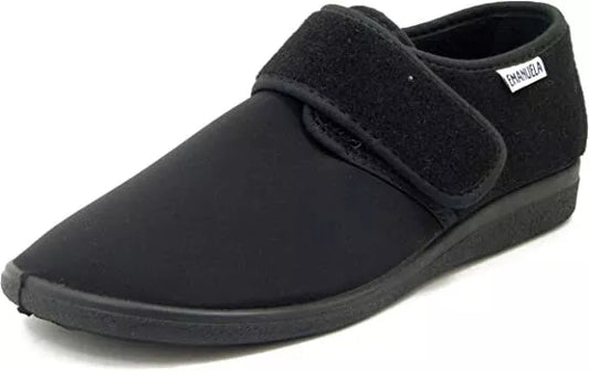 PANTOFOLA EMANUELA UOMO CON STRAPPO IN TESSUTO ELASTICIZZATO ESTIVA / INVERNALE